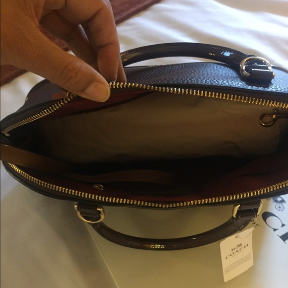 Coach Pebble and Patent Leather Satchel - Picture 4 of 4