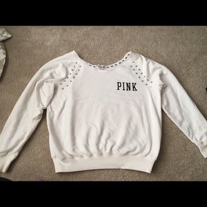 White crewneck from PINK
