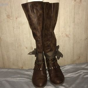 Not rated brown pleather boots