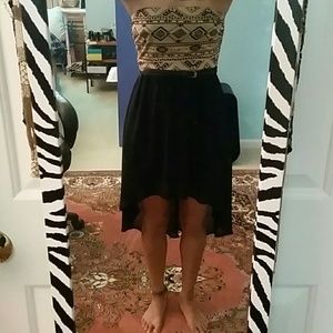 Strapless Low-Hi Dress with belt