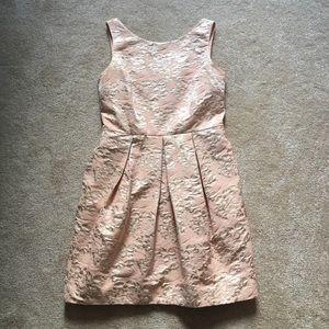 Eliza J Sleeveless Metallic Pleated Dress
