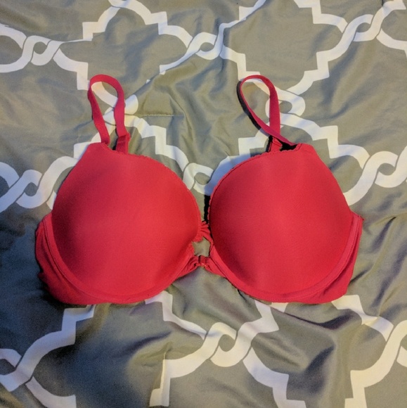 Red Front Closing Bra with Bow Detail