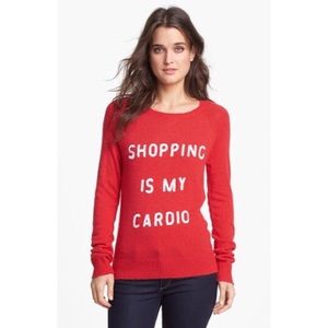 Wildfox 'Shopping is My Cardio' Sequin Sweater