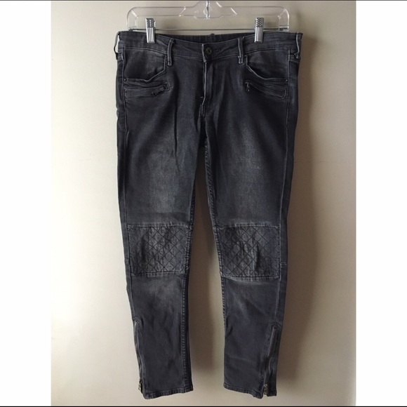 Gray skinny Moto jeans