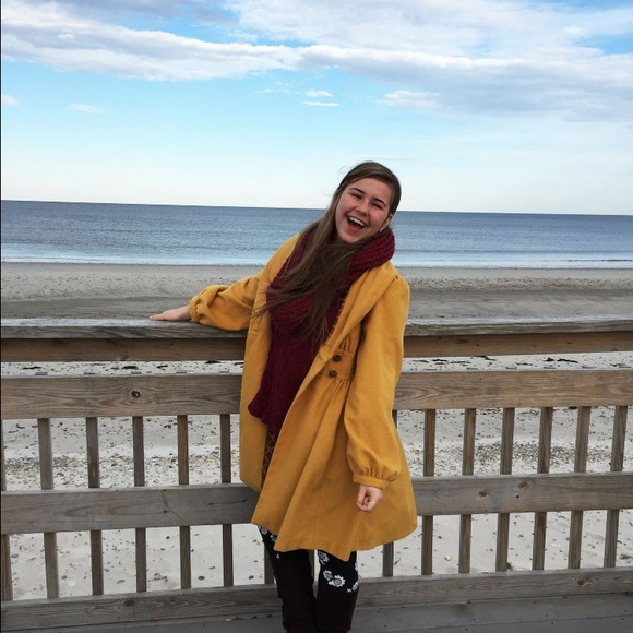 Ruched Marigold Coat