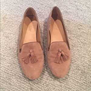 J Crew Factory Suede Loafers with Tassels