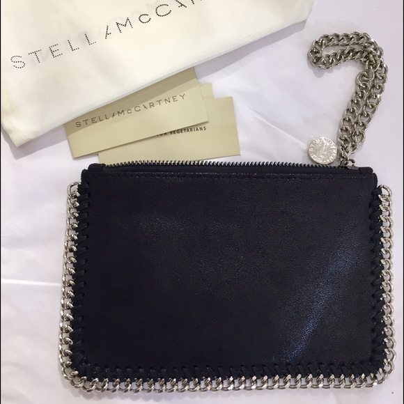 Black clutch coin purse wristlet bag