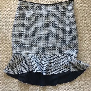 White House black market pencil skirt with ruffle