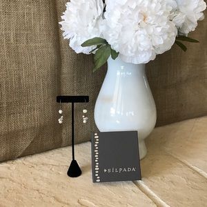 Silpada Sterling silver and pearl Earrings W0978