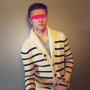 White and Navy Cardigan from Abercrombie