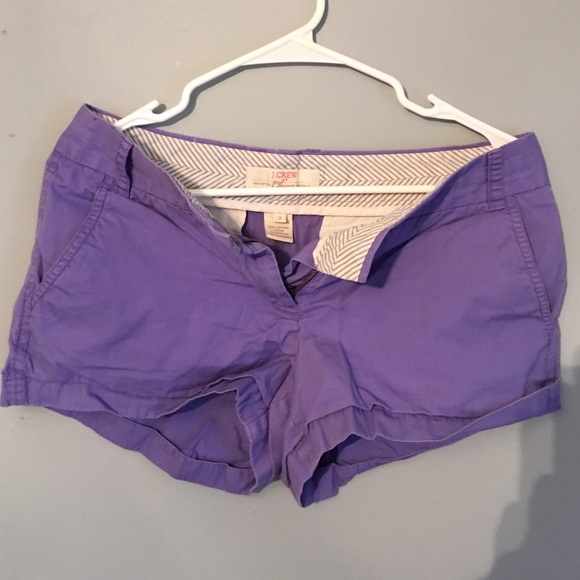 purple J.Crew chino shorts