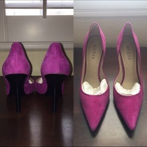 Guess Medium Pink Suede Carrie Size 9.5