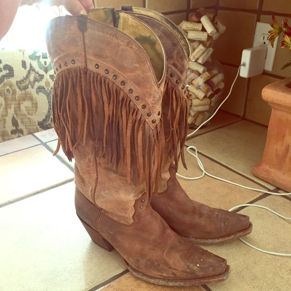 Tony Lama Tasseled Cowboy Boots