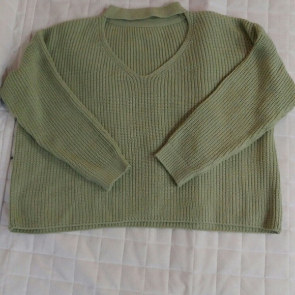 Green Choker Sweater