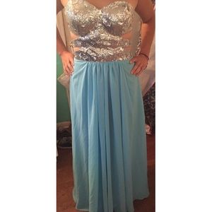 Sweetheart Prom Dress with side cut outs.