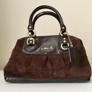Coach Ashley Suede Satchel