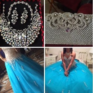 Prom dress with accessories