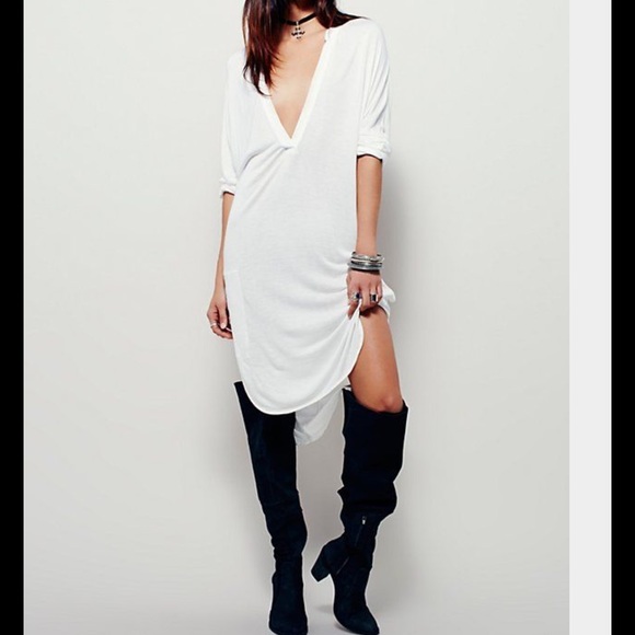 Last LG🎉Olive Long Sleeve Dress Plunging Neckline - Picture 3 of 3