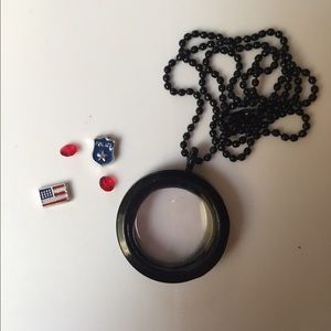 Police Floating Charm Necklace