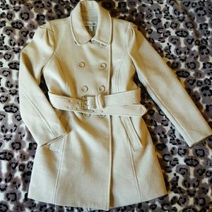 Cream Wool Peacoat