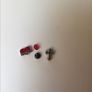 Daughter and Cross floating charms