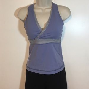 Periwinkle Lululemon bra top with pads, size 4