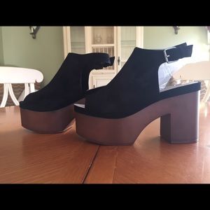 Forever 21 Shoes - Faux Suede Platform Sandals Forever 21 Shoes - Faux Suede Platform Sandals