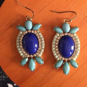 Blue Geometric Earrings