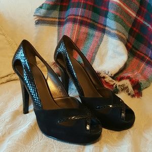 Calvin Klein peep toe heels