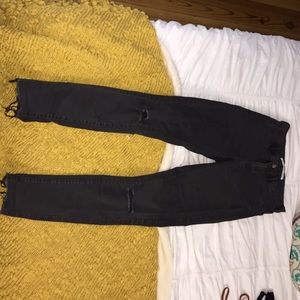 ZARA super high waisted ankle cutoff jegging