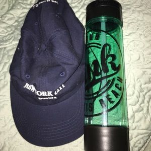 BRANDY MELVILLE HAT AND PINK WATER BOTTLE