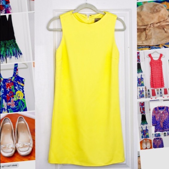 Yellow Ribbed ASOS Sleeveless Dress