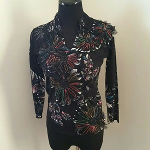 Alberto Makali designer floral print  top
