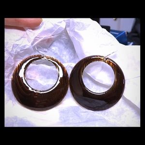 Brown hoop earrings