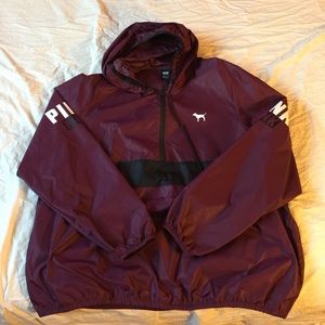 PINK Oversized Wind Breaker Half-Zip