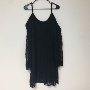 Off the shoulder black dress