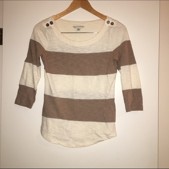 Banana Republic crew neck rugby striped shirt