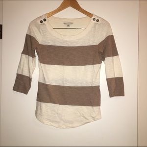 Banana Republic crew neck rugby striped shirt