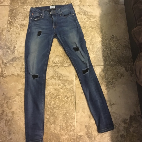 Hudson Jeans with black rips