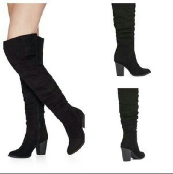 Black over the knee boots