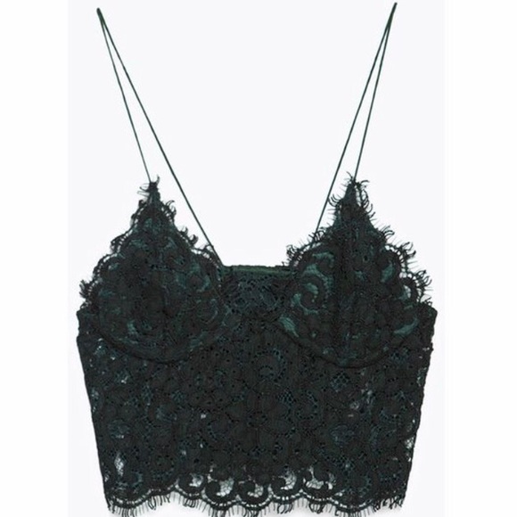 Emerald Green Lace Top