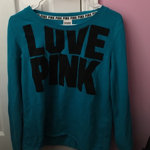 Pink Vs crew neck