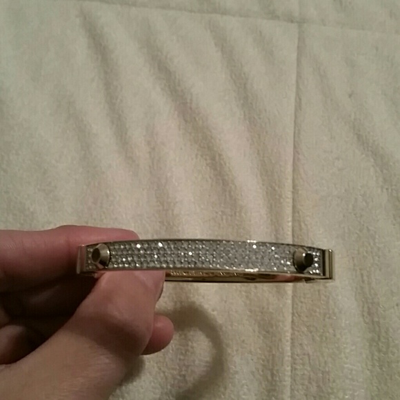 Michael Kors Goldtone Pave Astor Hinge Bangle