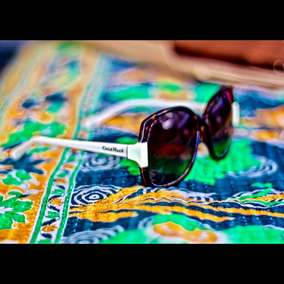 Cole Haan Large Lens Brown & White Sunglasses