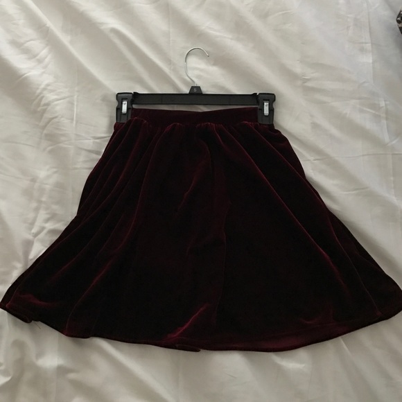 AA Velvet Burgundy Skirt