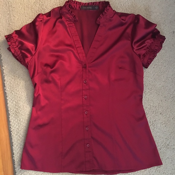 The Limited Red Silky Shirt