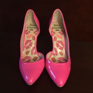 Juicey couture hot pink heels. Brand new