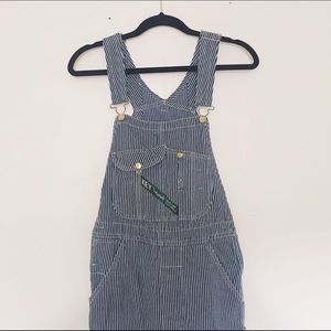 Striped overalls