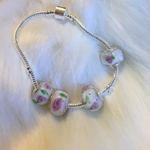 Women's Glass Beaded European Style Bracelet