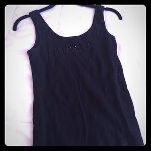 Black Bebe tank with black Bebe bling